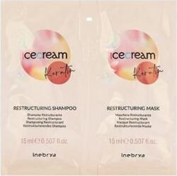 Inebrya Ice Cream Keratin Restructuring șampon 15ml + mască 15ml (53961)