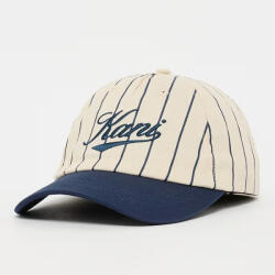 Karl Kani Cursive Varsity Pinstripe Baseball Cap white