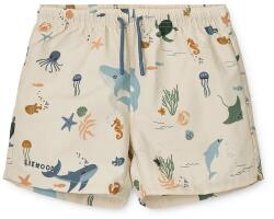 Liewood gyerek úszó rövidnadrág Aiden Printed Board Shorts - bézs 98