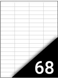 Fortuna Univerzális Etikett 48, 5x16, 9 mm 68 címke/lap 100 ív/csomag (V0102335)