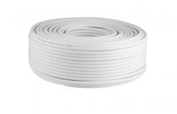 Somogyi Elektronic RG 6-32/WH koax kábel, 75 Ohm, PVC és PE szigetelés, réz ér, 32 szál rézharisnya, alumínium + PET fólia, 100m, fehér