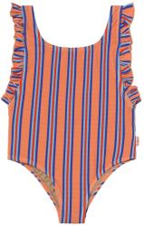 Tinycottons egyrészes gyerek fürdőruha STRIPES SWIMSUIT - narancssárga 98