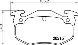 MINTEX Fékbetét készlet MINTEX MDB1668 for PEUGEOT, RENAULT (MDB1668)