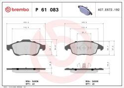 BREMBO Fékbetét készlet BREMBO P 61 083 for CITROËN, PEUGEOT, DS (P 61 083)