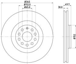 MINTEX féktárcsa MINTEX MDC1718 for SEAT, SKODA, VW, AUDI (MDC1718)