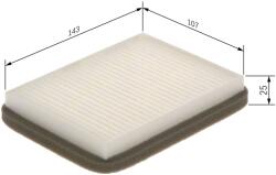 Bosch szűrő, utastér levegő BOSCH 1 987 435 052 for HYUNDAI (1 987 435 052)