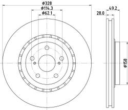 MINTEX féktárcsa MINTEX MDC2629 for TOYOTA, LEXUS (MDC2629)