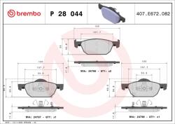 BREMBO Fékbetét készlet BREMBO P 28 044 for HONDA (P 28 044)