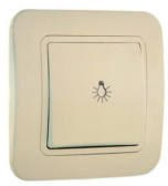  Lillium, krém, nyomógomb lámpajellel (4011)