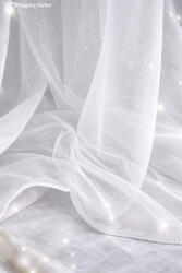 fuggonyoutlet Méteráru, Viktória, fehér ezüst fém szálas, 290 cm