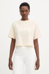 Patrizia Pepe pamut póló - bézs 38 - answear - 41 990 Ft