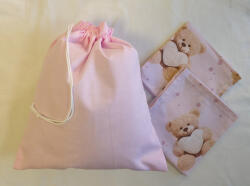  Tisztasági Csomag 3db-os / Rózsaszín szivecskés maci