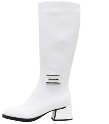 Epica Cizme dama, alb, elegante, piele naturala, lungi, cu toc, Epica V723A349-61B-C365-Alb (Marime: 40) (V723A349-61B-C365-Alb-40)