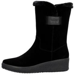 RIEKER Cizme dama, negru, casual, piele intoarsa, imblanite, scurte, cu talpa groasa, Rieker Y4456-00-Negru (Marime: 37) (Y4456-00-Negru-37)