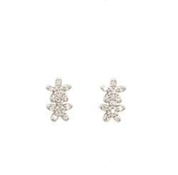 ElectraStore Cercei Din Argint Cu Cristale Zirconia Flora (C4619)