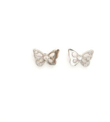 ElectraStore Cercei Din Argint Cu Cristale Zirconia In Forma De Fluture Joy (C4618)