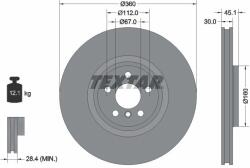 TEXTAR Brzdový kotúč TEXTAR 92307303 (92307303)