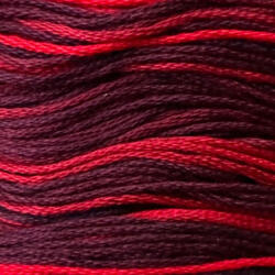  Ispe osztott hímzőfonal 8m színátmenetes 020 - Piros-bordó