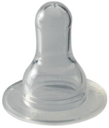 Nip Set 2 tetine Cherry din silicon moale, forma rotunda, pentru biberoane standard, debit redus (S), de la 0 luni, nip 93003