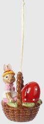 Villeroy and Boch V&B Bunny Tales függő dísz nyuszi kosárban 6cm, Anna (14-8662-6874)