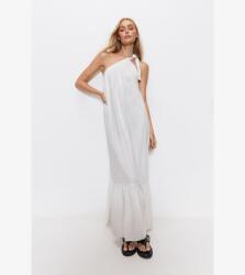 Warehouse Fehér Maxi Légáteresztő Ruha Egyvállas Fodros Megkötővel Warehouse 44