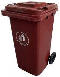 Leziter Kuka 240l barna. kültéri Kerekes háztartási szemetes Hulladéktároló EN-840