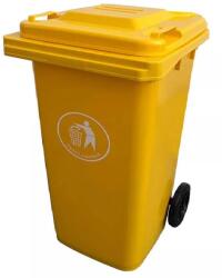 Leziter Kuka 120l sárga kültéri Kerekes háztartási szemetes CE