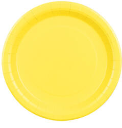  Papírtányér sárga, 23 cm átmérő, 6 darabos csomag (TPP102-084)