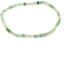 R. M. ékszer Fazettált aventurin golyós ásvány karkötő 3-4mm (060453)