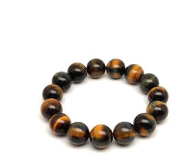 R. M. ékszer Sólyomszem golyós ásvány karkötő 14mm (060528)