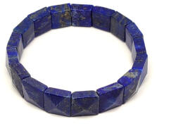 R. M. ékszer Fazettált lapis lazuli téglalap ásvány karkötő 12×12mm (060472)