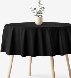Goldea kör alakú pamut terítő - fekete Ø 130 cm