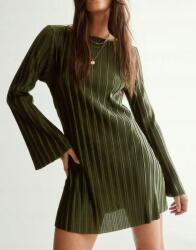 Nasty Gal Fodros Mini Ruha Sötétzöld Hosszú Ujjú Laza Nasty Gal S