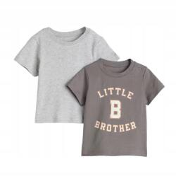 H&M 2 Csomag Szürke Póló Póló Rövid Ujjú Kerek Nyakú 104