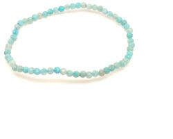 R. M. ékszer Fazettált amazonit golyós ásvány karkötő 3-4mm (060451)