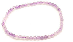 R. M. ékszer Fazettált levendula ametiszt golyós ásvány karkötő 3-4mm (060450)