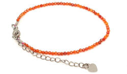 R. M. ékszer Fazettált narancs cirkon golyós ásvány karkötő állítható kapoccsal 2-2, 5mm (060403)