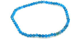 R. M. ékszer Fazettált apatit golyós ásvány karkötő 3-4mm (060452)
