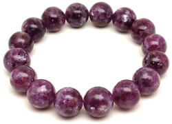 R. M. ékszer AA minőségű lepidolit golyós ásvány karkötő 12-13mm (060523)