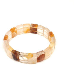 R. M. ékszer Sárga hematoid téglalap ásvány karkötő 16×11mm (060483)