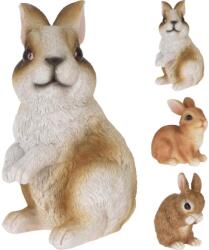  Kerti Nyuszifigura 130X80X125Mm Mix, Fehér-Barna