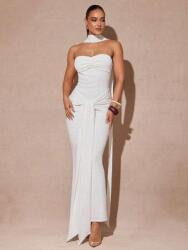 Shein Fehér Ruha Klasszikus Nyitott Vállú Aszimmetrikus Shein Xs