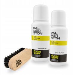 Palmerston 3az1ben fehér fehérítő paszta szett 2x cipőhöz és Palmerston keféhez (Zestaw do czyszczenia i ochrony butów)