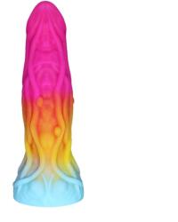 Guilty Toys Fantasy Alien Dildo with Suction Cup, Liquid Silicone, Multicolor, 20.3 cm Dildo