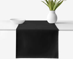 Goldea napron de masă 100% bumbac - negru 35x160 cm Fata de masa