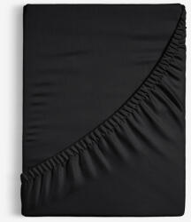 Goldea cearceaf de pat cu elastic din bumbac - negru 90 x 200 cm