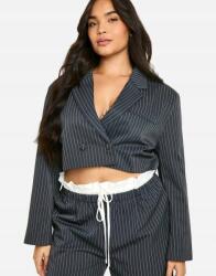 Boohoo Fekete Klasszikus Blézer Hosszú Ujjú Nyakkivágással V Laza Boohoo 52