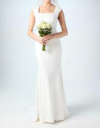 Coast Fehér Hosszú Esküvői Ruha Szögletes Nyakkivágással Coast 40 (BCC10722)