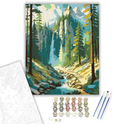  Hűs hegyi vízesés - számfestő készlet