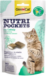GimCat GIMCAT Nutri Pockets Iarba Pisicii, Catnip, punguță recompense funcționale pisici, 60g